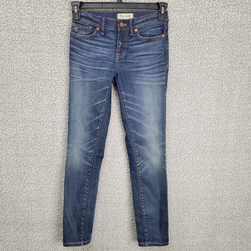 Madewell Skinny Skinny Jeans Dark Wash Stretch Denim Size 25
